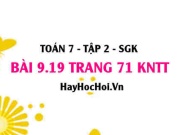 Bài 9.19 trang 71 Toán 7 Tập 2 Kết nối tri thức